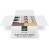 Marchio Amazon - Amfit Nutrition Barrette ad alto contenuto proteico e a basso di zuccheri, gusto cioccolato e arachidi, 60 g