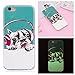 Produktbild Mokyo iPhone 6 Plus/6S Plus Hülle,Stoßfest Luminous Bewirken Nacht Leuchtend Silikone Tasche mit [Frei Displayschutzfolie] Niedlich Muster Ultra Dünn Weiche TPU Gel Bumper Gummi Etui Handyhülle Anti Kratzer Kratzfeste Haut Zurück Schale Abdeckung für iPhone 6 Plus/6S Plus - Musikhund
