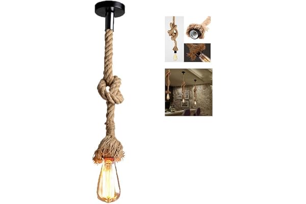 Lustre en corde de chanvre,E27 (Type: A, 1M)