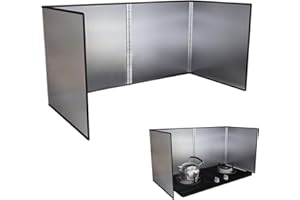 WINARA Plaque Anti Projection Cuisine Bouclier Anti-éclaboussures Portable Pour Protection D'écran De Cuisinière, Panneau De Protection Anti-éclaboussures Pliable En Acier Inoxydable(Size:40*80*40cm)