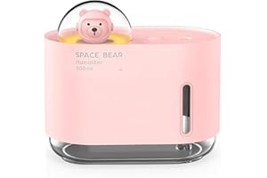 YOPOTIKA Humidifiers, 300ML Humidifier for Bedroom with Night Light, Humidifiers for Home and Plants, Humidifiers for Baby, Portable Mini Humidifier for Home Baby Office(Pink)