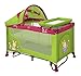 LORELLI PORTABLE BABY TRAVEL COT PLAYYARD NANNY 2 LAYERS ROCKER PLUS GREEN&PINK