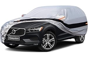 HOLTHLY 10 Layers SUV Car Cover Waterproof Breathable Large,100% Waterproof Outdoor 4X4 Car Covers Rain Snow UV Protection Custom Fit for BMW X3, Mercedes-Benz GLC, Volvo XC60, Lexus Nx, Etc.
