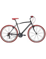 'Bicicleta Híbrida Cicli Adriatica Boxter RT de hombre con marco de aluminio, ruedas de 28, Shimano 21 velocidades, negro mate