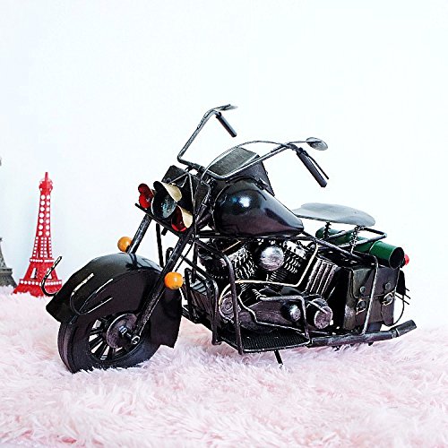 Metal Crafts Collectibles Vintage Large Old Motorcycle Model Gifts , 35*15.5*23