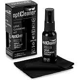 Opticleaner since 2003 Premium Lens Temizleme Kiti, 30ml Sprey ve 15x18cm Mikrofiber Bez, G&ouml;zl&uuml;k, Telefon, Laptop, Kamera Len