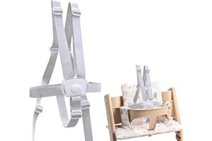 Fezf Imbracatura per Seggiolone Imbracatura di Sicurezza Universale a 5 Punti per Bambini, Adatta per Seggioloni, Passeggini, Carrozzine, Marsupi su e Giù