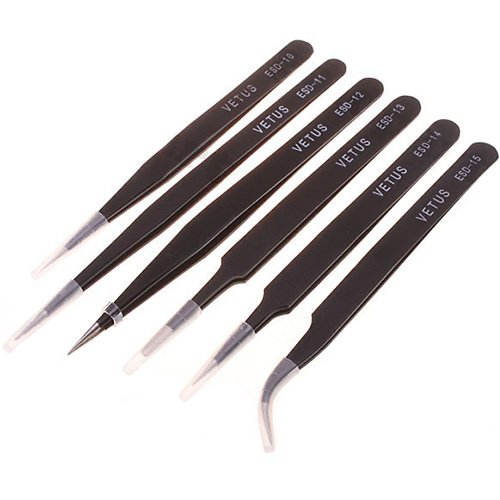 6x antistatic antistatisch antimagnetisch Pinzetten Tweezer ESD10-15