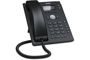 Snom D120 IP-telefon, SIP-bordstelefon, 2 SIP-identiteter, PoE, grafisk display med bakgrundsbelysning, 360°-meddelandedisplay, 5 förbelägna funktionsknappar, svart, 00004361