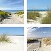 Produktbild Artland Leinwand-Bild fertig aufgespannt auf Holzfaserplatte mit Motiv Ivonnewierink. Casey. Gruendemann Strand Sanddünen. Sanddünen Seegräser. Sanddüne schöner Zaun. Nordseestrand Foto Creme A6QE