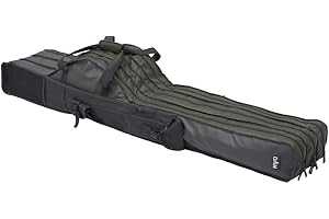 D-A-M Dam Sac rembourré pour canne à pêche avec trois compartiments, longueur de 1,10 m à 1,90 m, 100 % polyester, modèle 2019