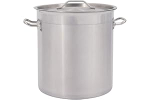 Taimiko Marmite Traiteur en Acier INOX Ø32cm Chef Traiteur Hauteur de 32cm avec Couvercle (25L)