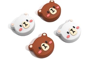 JINGDU Kappen Kompatibel mit Nintendo Switch Joystick,Weiche Silikon Thumb Grip Niedlich 5D Analog Stick Abdeckung für Switch/Switch OLED/Switch Lite,Bear