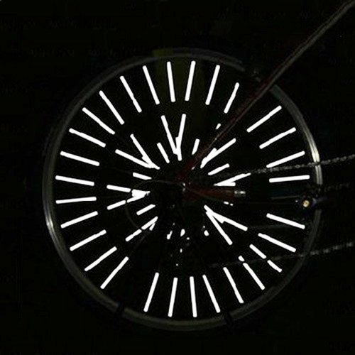 COM-FOUR® Speichen-Reflektoren für das Fahrrad Silber-Optik - 4