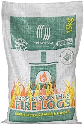 Terravesta 100% Natural Miscanthus Fire Logs 12 kg