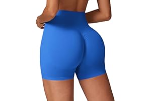 Qmttoae Seamless 4.5" Scrunch Butt Lifting Gym Shorts for Women Booty Workout Shorts Tummy Control Cycling Yoga