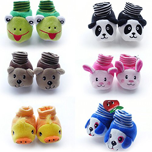 HOME CUBE Born Baby Fancy Cartoon Face Socks cum Shoes...