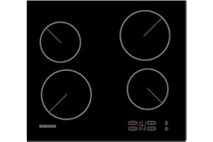 Samsung Ceramic Hob with 4 Cooking Zones, With Touch Control, Colour: Black, Material: Glass, C61R2AEE