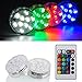 Produktbild 2Set Multicolor RGB LED Unterwasser Licht mit Fernbedienung, Kitosun LED Lichtzauber Farbwechsel Wasserdichte LED Leuchten Teichbeleuchtung für Vase Base, Floral, Aquarium, Teich, Hochzeit, Halloween, Party, Weihnachten (2 Licth 2 Fernbedienung)