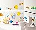 DecoBay Fish Bathroom Stickers/Childrens Room Wall Stickers - Adhesive Removable Wall Stickers Bathroom Wall Stickers