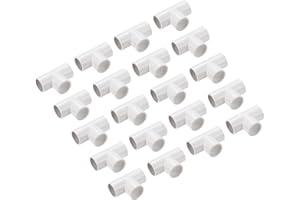 QUARKZMAN 30 Stück PVC Rohrverbinder 16 mm T-förmige Kupplung Kanalverbinder Kupplungsverbinder Kabelrohr Pipe Fitting Anschluss für Leitungsinstallation Elektrische Rohre, Weiß
