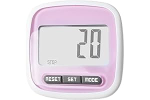 LECERROT Accurate Steps Counters, Sport Pedometer, Fitness Step Clip For Women Men Kids, Walk Run Calories Consumed Monitor Meter Counter, No App & No Phone Connection, Track Steps, Time, Calories