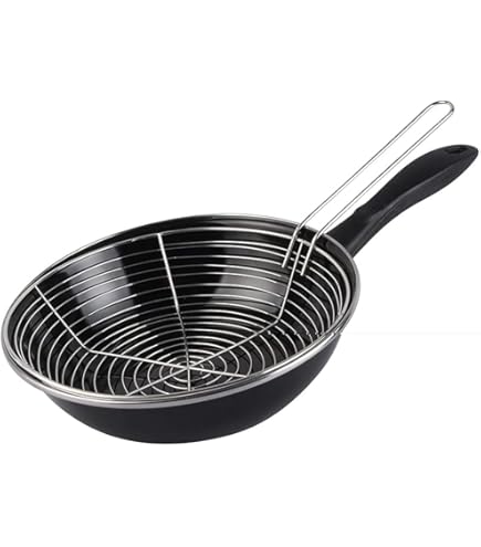 Friteuse Inox 18/10 Avec Panier - 6,6L Ø24cm | Induction Compatible | 3 Pièces Qualité Pro