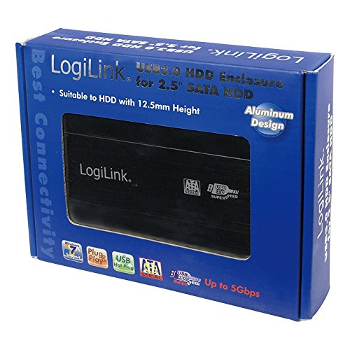 LogiLink UA0106 Festplattengehäuse (6,4 cm (2,5 Zoll), USB 3.0, SATA) schwarz - 2