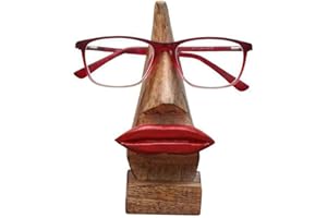 STORE INDYA Quirky Handmade Red Lip Shaped Spectacles Eyeglasses Sunglasses Holder Stand for Girls Women Home Decor