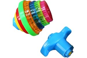WWYAN 1pc Multicolour Spinning Top Light up Flashing Spinning Tops Gyroscope with Light up Tops Spinner Light Up Spinning Top for Gift, Random Color Toddler