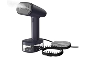 HUBDIC HubiCare Steamer for Clothes, Fabric Steamer 1500 Watts, Portable Handheld Clothing Steamer with 250ML(8.81OZ) Big Capacity, Fast 25 Seconds Heat-up, Lightweight Fabric Steam Iron (Navi)