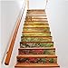 Produktbild 13 Stücke Diy Kreative Bunte Landschaft Wandtattoo Für Treppen 3D Vinyl Wasserdicht Treppen Aufkleber Wohnkultur Poster 18X100 Cm