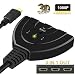 Produktbild HDMI Switch,Ablewe 1080P 3 zu 1 HDMI Verteiler HDMI Switcher 3 IN 1 OUT HDMI Umschalter 3 Port Splitter Kabel Unterstützt HD 1080P/3D für HDTV/Blu-Ray/DVD
