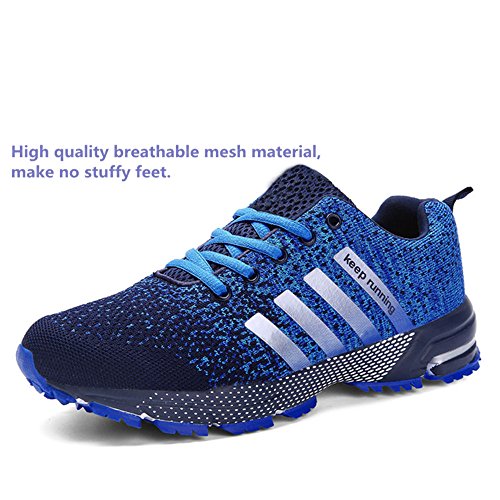 Laufschuhe Herren Damen Leicht Wanderschuhe Gute Qualität Sneaker Schwarz Rot Grün Blau 36-46 - 6