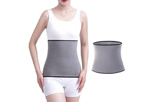 WIRZUL Fascia lombare lana, pancera donna, pancera, Fascia riscaldante invernale in morbido per reni e schiena, elasticizzata, in vita, panciera mal di schiena (Grigio chiaro)