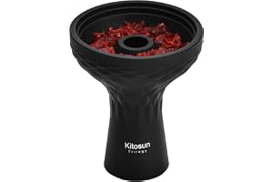 Kitosun Vattenpipa Vattenpipa Silikon Phunnel Skål Perfekt För Arbeta Som Röktillbehör Hookah Shisha Narguile Hållbar för fina Shisha-tobakssmaker,10 cm Höjd (stort hål)