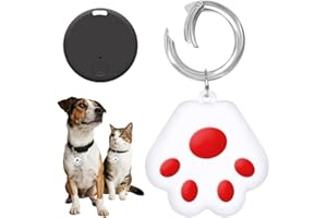 Generisch GPS Tracker Hund Katze, 2025 Neu Mini Haustierortungsgerät Ohne ABO, Katzentracker Kompatibel Mit IOS Android Ortungsgerät für Haustiere Weltweite Standortverfolgung für Halsbänder (Rot)