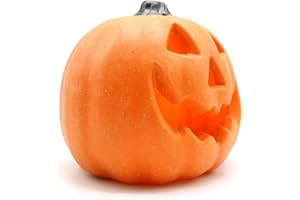 TABIBITO Ozgkee Lanterna di Zucca Decorazione di Halloween Lampada di Zucca Luminosa Simulata (A)