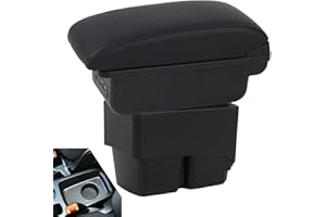 YJYWZH Braccioli compatibile con Ford Fiesta MK7 2009-2017 Bracciolo Nero Auto Scatola Portaoggetti Centro Interni Parti di Retrofit