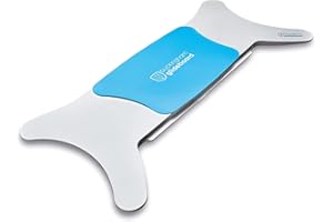 BUCKINGHAM HEALTHCARE Buckingham Glideboard – British Made Transfer Board for Wheelchair to Chair, Car & Bed | Sliding Seat Mobility Aid for Elderly & Disabled - White/Blue