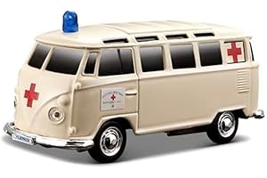 GOMAZING Maisto - VW T1 Einsatzfahrzeug mit Licht & Sound (12cm) (Krankenwagen)