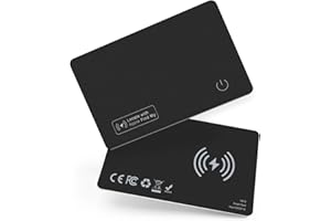 GLITFIX Wallet Tracker Card, Air Tracker Tag Karte 1.6mm,Air Smart Tag Card Wiederaufladbare(I-OS Only) Geldbörsen Item Finder mit IP68 Wasserdicht, Anwendbar Auf Find My APP