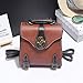 Produktbild Paket Double Shoulder Bag Female Retro und Vielseitige Multifunktionsdrucker Single Schulter klopfte Farben und Elegante Mini, Kleiner Rucksack 21 * 10 * 23 cm, BRAUN
