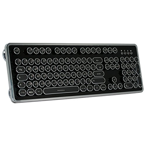 Nanoxia Ncore Retro, 105 mechanische Tasten, Anti-Ghosting, FN-Key, 1.000 Hz Ultrapolling, Kaihl White Switch, German-Layout - 2
