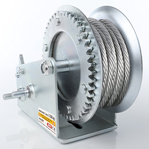 INXX 30078 Seilwinde mit Stahlseil 1130kg Bergungswinde 10 m - 4