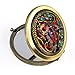 chinkyboo Retro Bronze Vintage Multiple Pattern Diamond Handbag Pocket Make Up Compact Mirror Gift