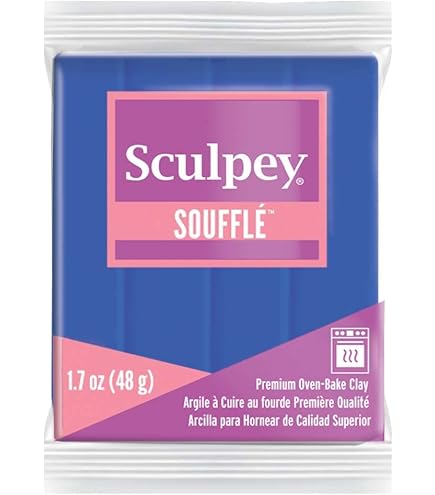 Sculpey Souffle, cannella, n. 6665, 48 g (1,7 oz), argilla da forno opaca leggera, orecchini, gioielli, argilla da modellare morbida e resistente, fai da te, artigianato - Italia