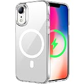 Coverzone İphone XR İle Uyumlu Y&uuml;ksek Kalite Kablosuz Şarj &Ouml;zellikli Silikon Telefon Kılıfı Şeffaf, Wireless Magsafe ile uyum
