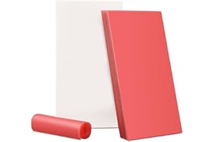 FARUIJIE Dental BasePlate Cera 20pcs, para una mordida no es el tiempo Rosa Ortodoncia Cera para Modelado de Laboratorio Fundición, Red Utility Cera para Prótesis