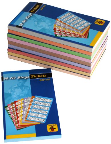 weiblespiele Longfield 360202K - Set di blocchetti di fogli per Bingo, 600 fogli, 10 blocchi